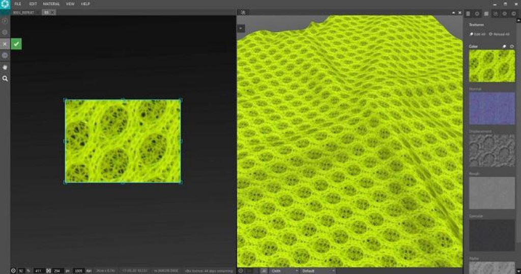 Visualização de textura no  TAC™ - software para indústria têxtil